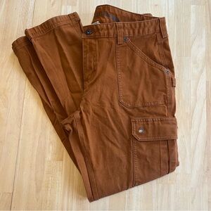 Duluth Trading Company Strait Leg Firehose work pants, Brown, W’s Sz 12X31, EUC